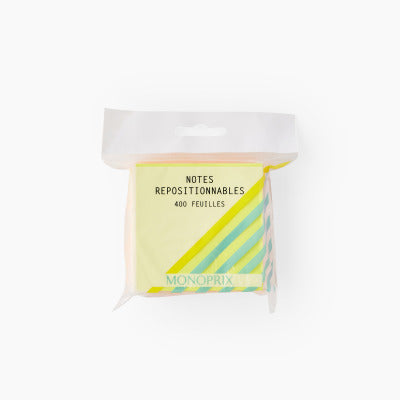 Monoprix Bloc notes repositionnables x400 feuilles Monoprix Bloc notes repositionnables x400 feuilles