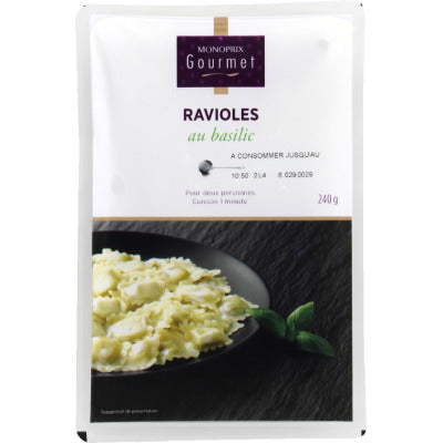 Monoprix Gourmet Ravioles au Basilic 240g Monoprix Gourmet Ravioles au Basilic 240g