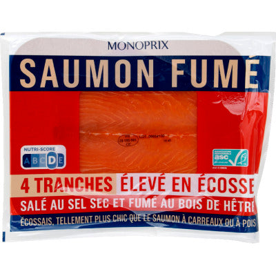 Monoprix Saumon fumé d'Ecosse 140g Monoprix Saumon fumé d'Ecosse 140g
