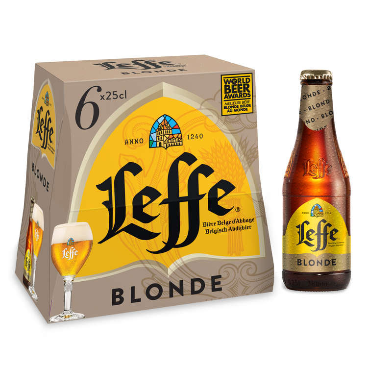 Leffe Bière blonde le pack de 6x25cl Leffe bière blonde le pack de 6x25cl