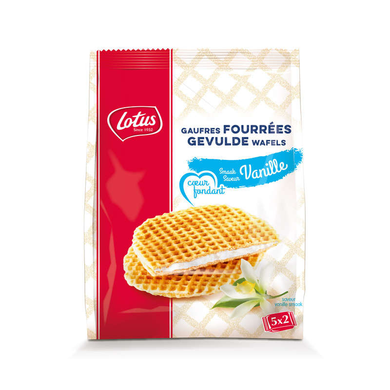 Lotus Bakeries Gaufres Cœur Fondant Vanille 310g