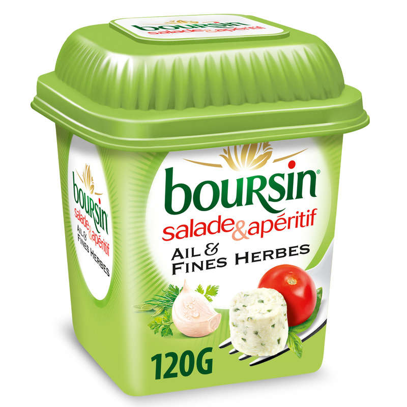 Boursin Salade & Apéritif Fromage Ail & Fines Herbes 120g