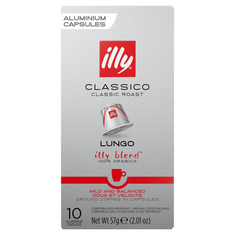 Illy Café Espresso Lungo 100% Arabica x10 capsules 57g Illy Café Espresso Lungo 100% Arabica x10 capsules 57g