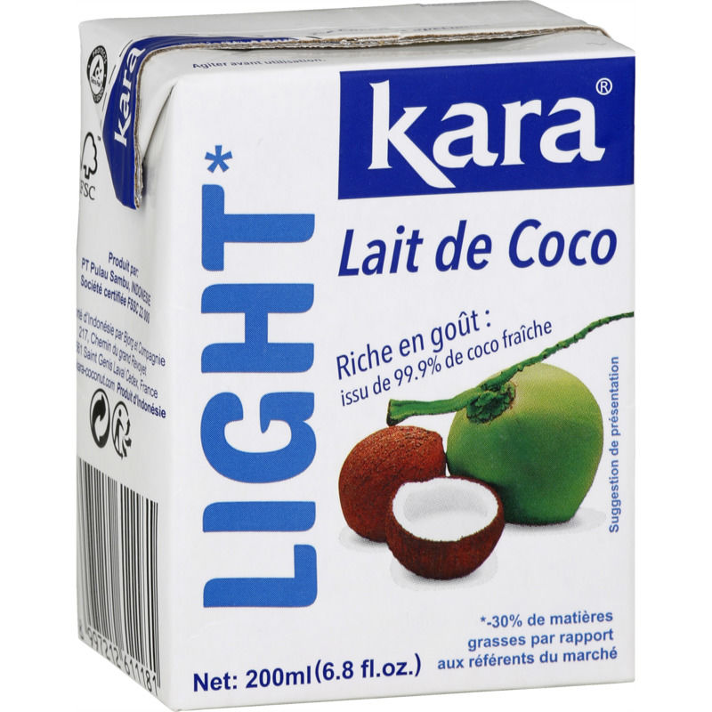 Kara Lait de coco light 20cl Kara lait de coco light 20cl