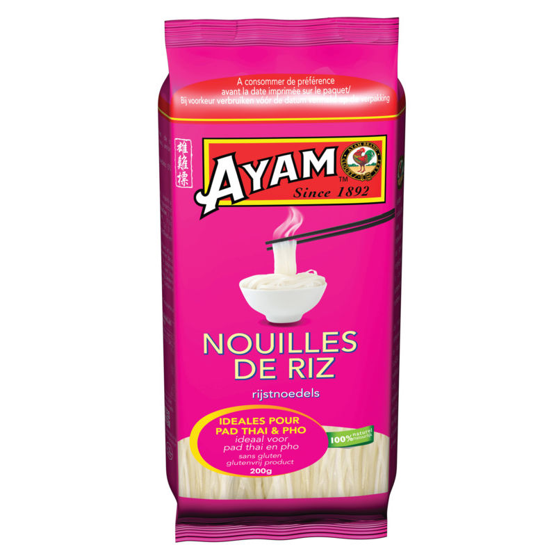 Ayam Nouilles De Riz Idéal Pad Thaï Et Phô 200g Ayam Nouilles De Riz Idéal Pad Thaï Et Phô 200g