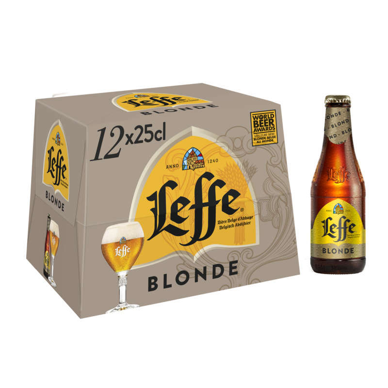Leffe Bière blonde 12x25cl Leffe Bière blonde 12x25cl