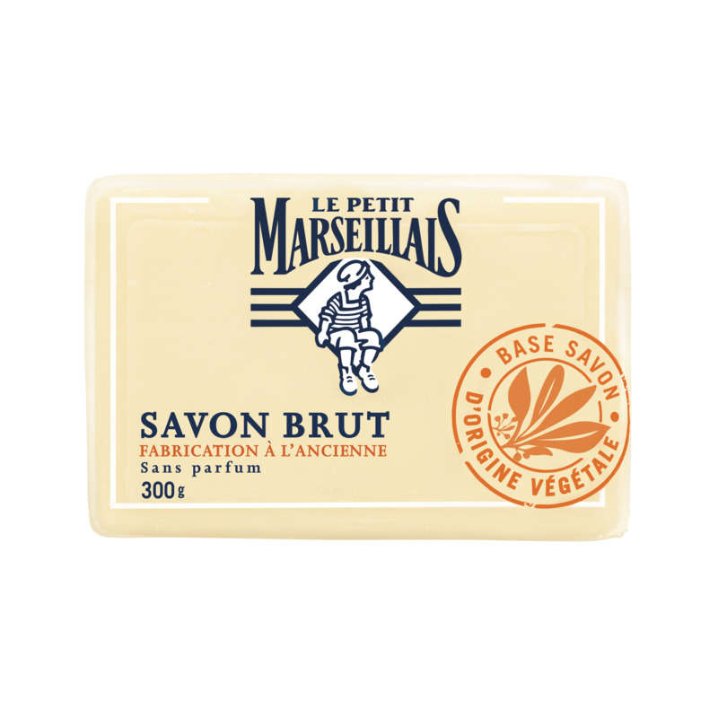 Le Petit Marseillais Savon brut fabrication à l'ancienne sans parfum 300g Le Petit Marseillais Savon brut fabrication à l'ancienne sans parfum 300g