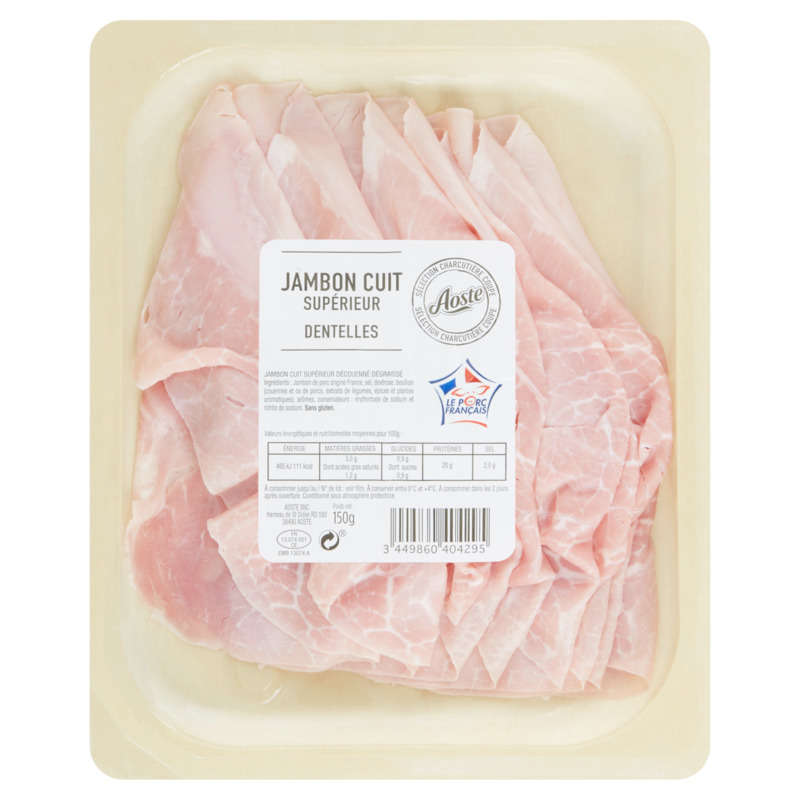 Aoste Dentelles De Jambon Cuit Supérieur Sans Couenne Aoste Dentelles De Jambon Cuit Supérieur Sans Couenne