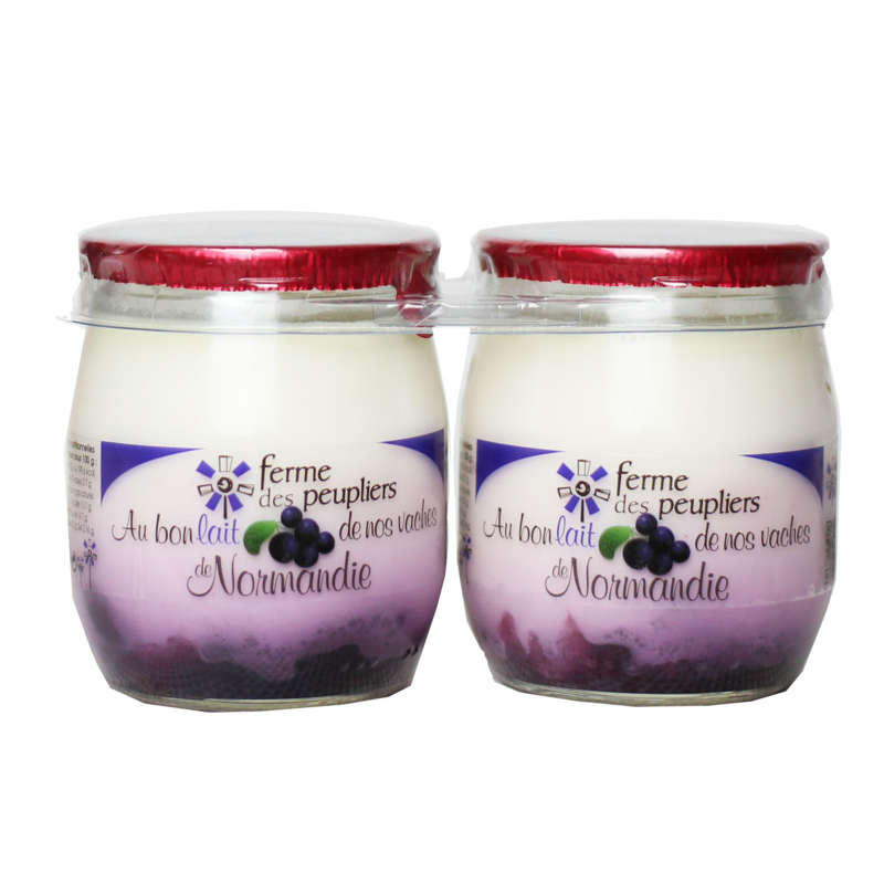 Ferme Des Peupliers Yaourt Myrtille 2x125g Ferme Des Peupliers Yaourt Myrtille 2x125g