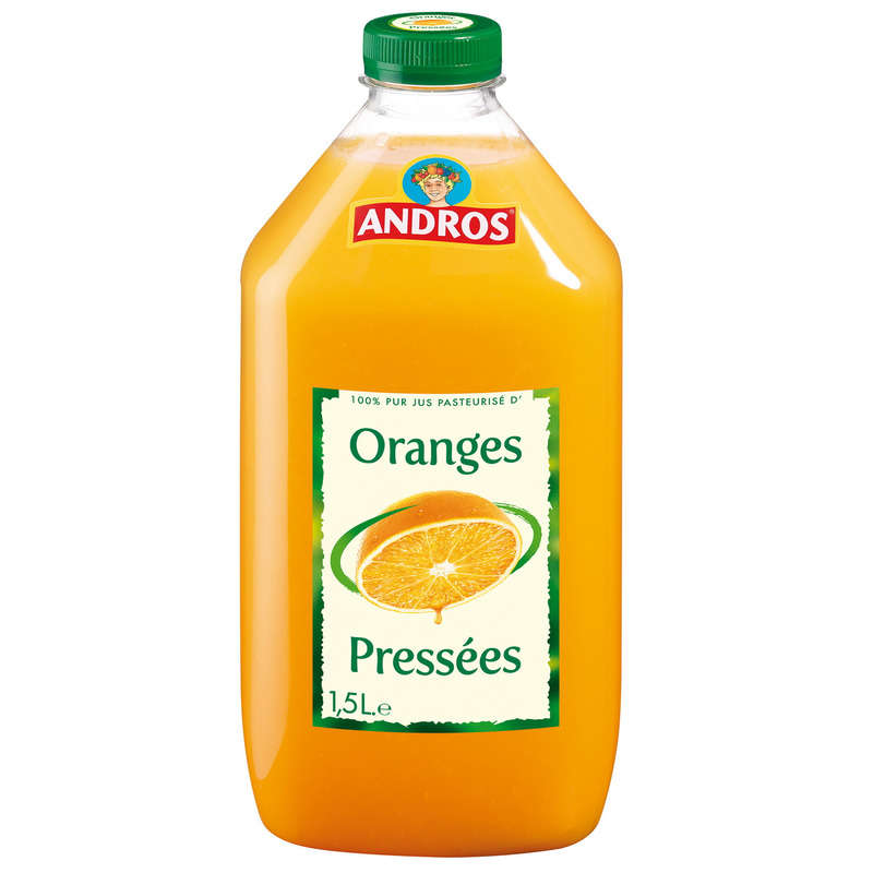 Andros 100% pur Jus d'Oranges pressées 1,5L Andros 100% pur Jus d'Oranges pressées 1,5L