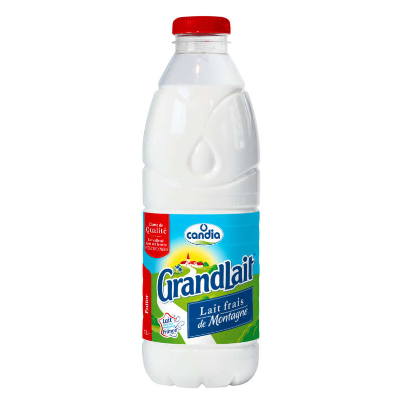 Candia Grandlait Lait Frais Entier La Bouteille De 1l Candia Grandlait Lait Frais Entier La Bouteille De 1l