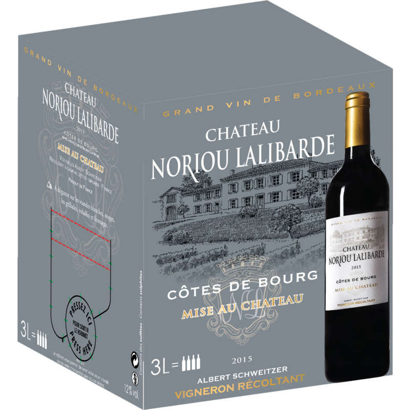 Château Noriou Lalibarde Côtes-De-Bourg Aop, Vin Rouge 3L Château Noriou Lalibarde Côtes-De-Bourg Aop, Vin Rouge 3L