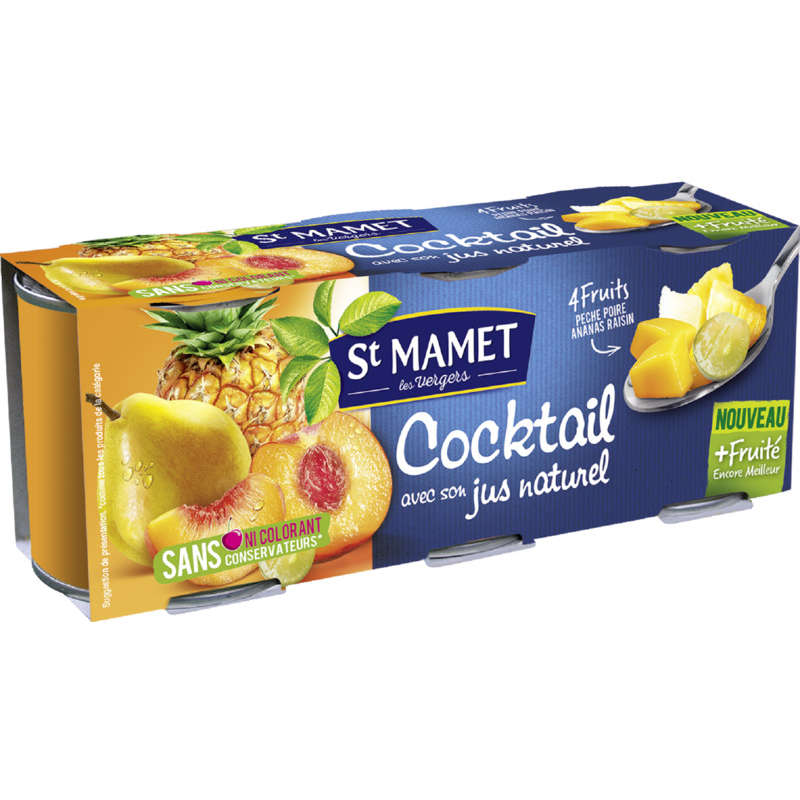 St Mamet Cocktail de fruits avec Jus Naturel 636g