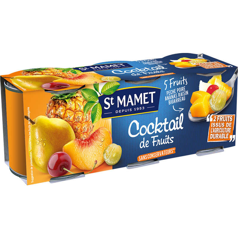 St Mamet Cocktail de fruits avec Jus Naturel 636g