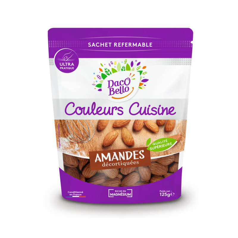 Daco Bello Amandes Décortiquées 125g