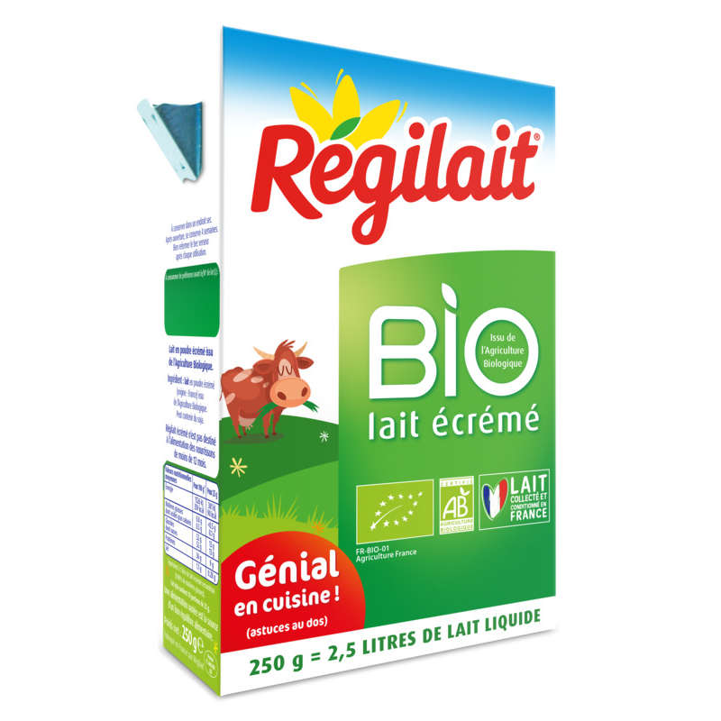 Régilait Lait En Poudre Écrémé Bio 250g Régilait Lait En Poudre Écrémé Bio 250g