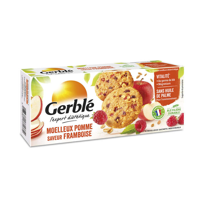 Gerblé Moëlleux Pomme Framboise 138g