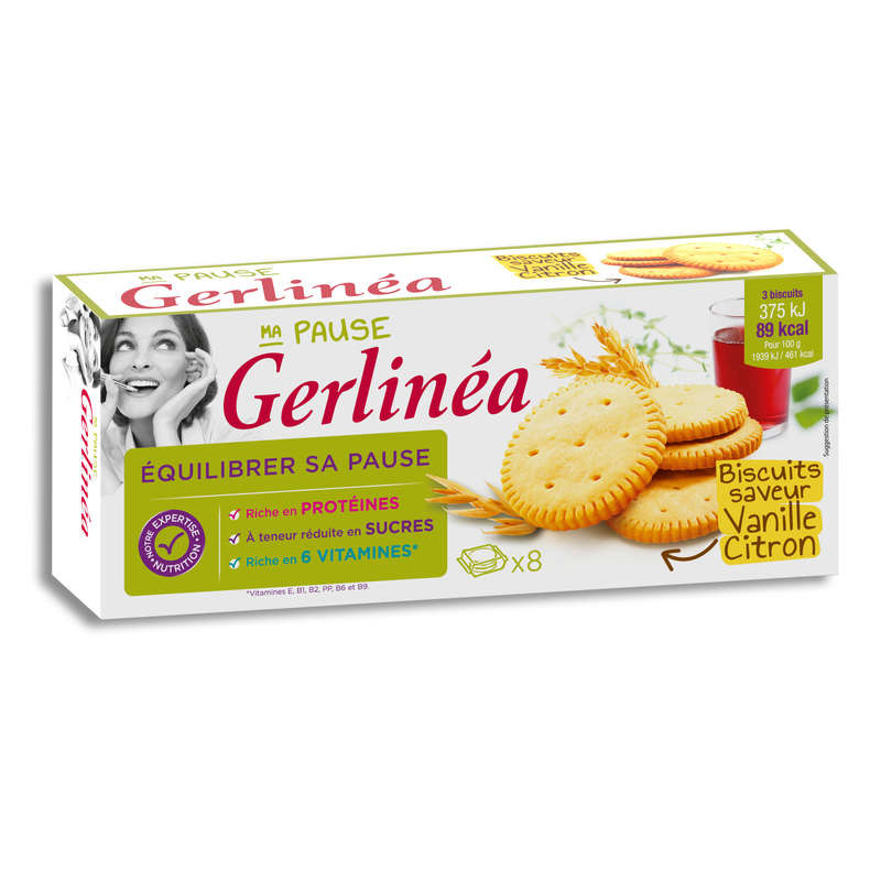 Gerlinéa Biscuit minceur vanille citron 156g