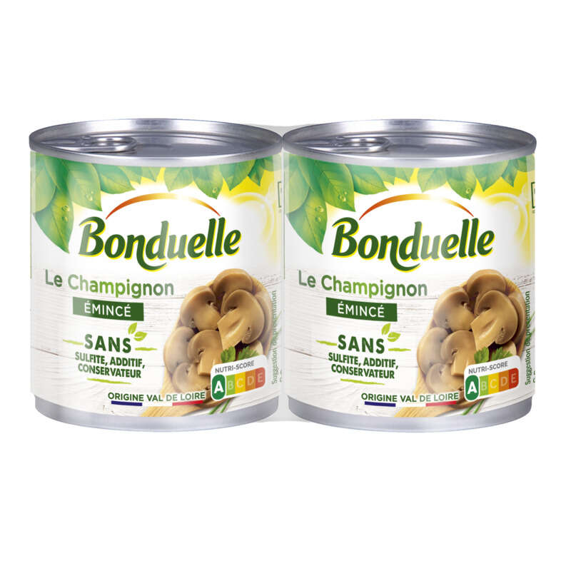 Bonduelle Champignon Émincé Sans Sulfite 2x115g Bonduelle Champignon Émincé Sans Sulfite 2x115g