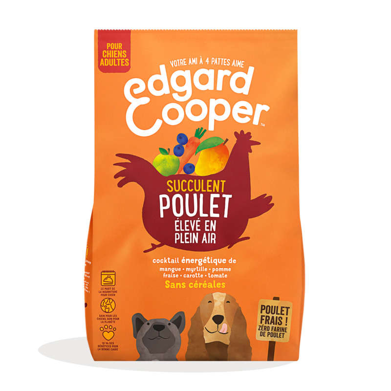 Edgard & Cooper Croquettes Pour Chien Adulte Au Poulet Sans Céréales 1kg Edgard & Cooper Croquettes Pour Chien Adulte Au Poulet Sans Céréales 1kg