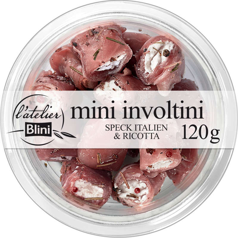 L'atelier Blini Mini Involtini Speck Italien & Ricotta 120g