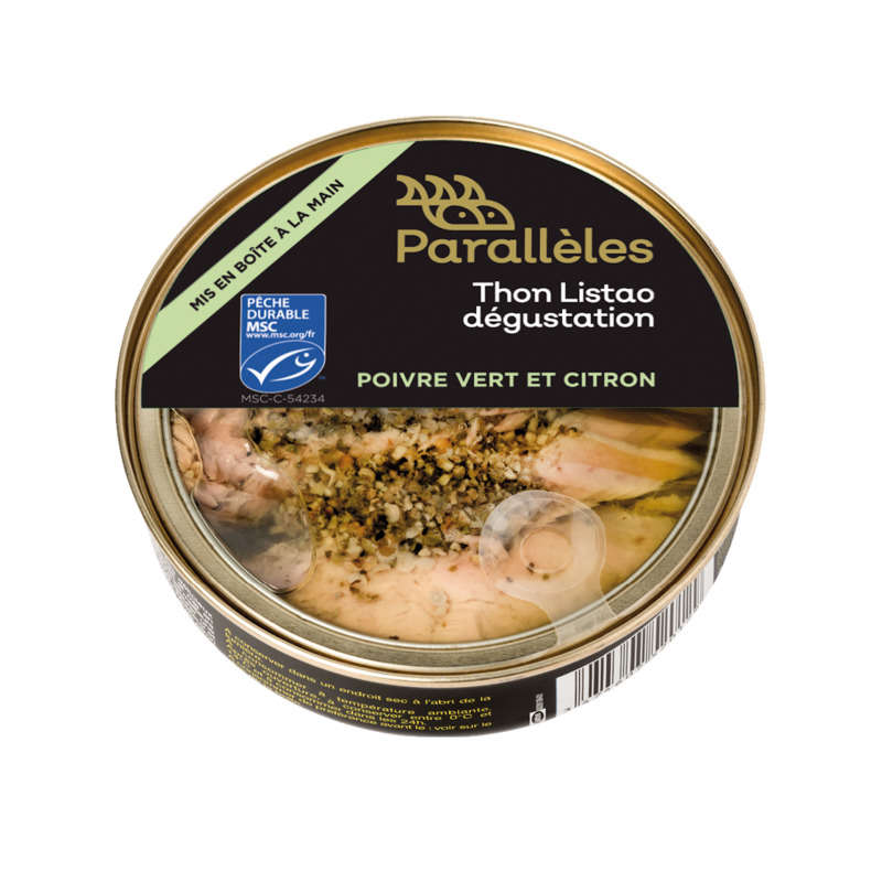 Parallèles Thon Spécial Dégustation En Morceaux, Poivre Vert Et Citron 160G Parallèles Thon Spécial Dégustation En Morceaux, Poivre Vert Et Citron 160G