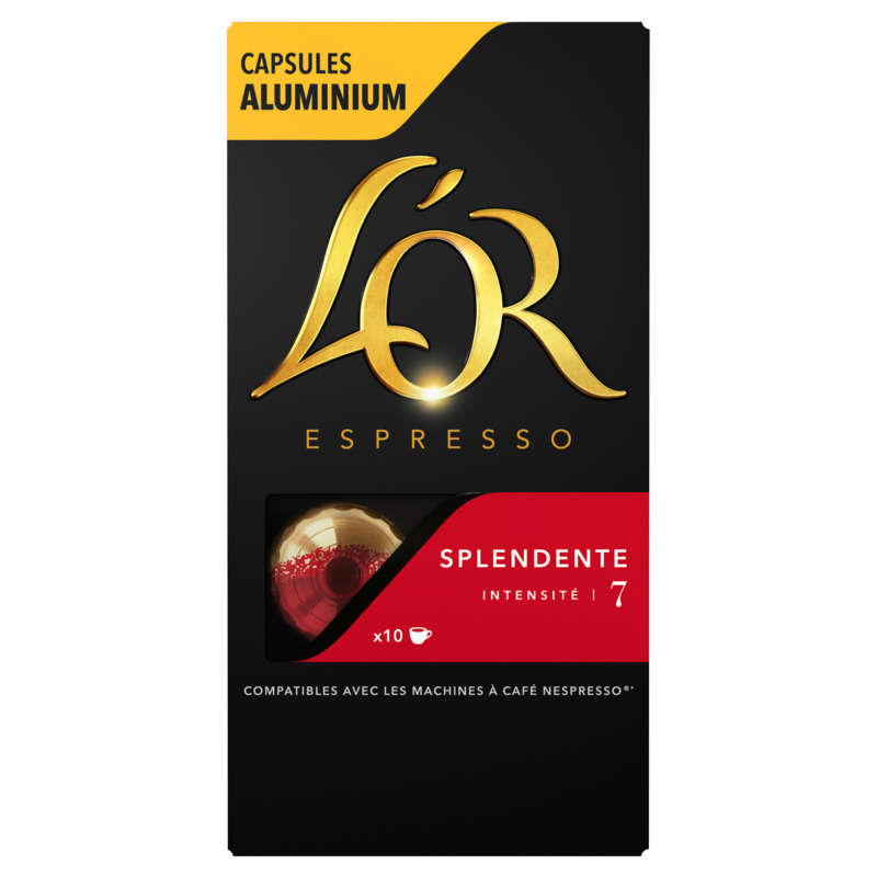 L'Or Espresso Café Splendente intensité 7 x10 capsules 52g L'Or Espresso Café Splendente intensité 7 x10 capsules 52g