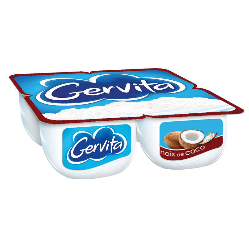 Gervita Fromage blanc mousse coco 4x100g Gervita Fromage blanc mousse coco 4x100g