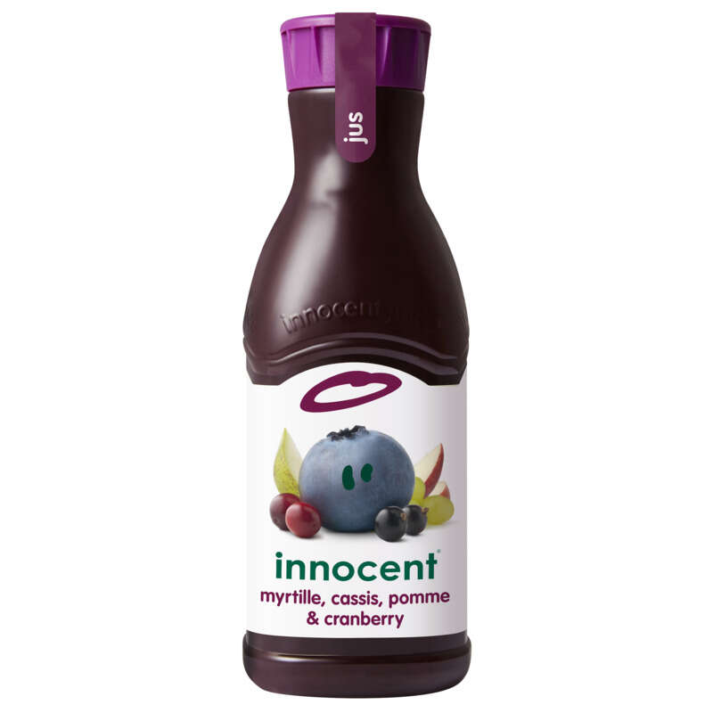 Innocent Jus Myrtille cassis pomme cranberry la bouteille de 90cl