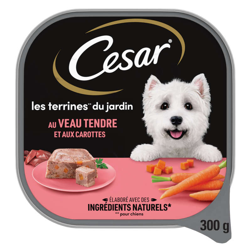 Cesar® Terrine Au Veau Et Aux Carottes Pour Chien 300g Cesar® Terrine Au Veau Et Aux Carottes Pour Chien 300g