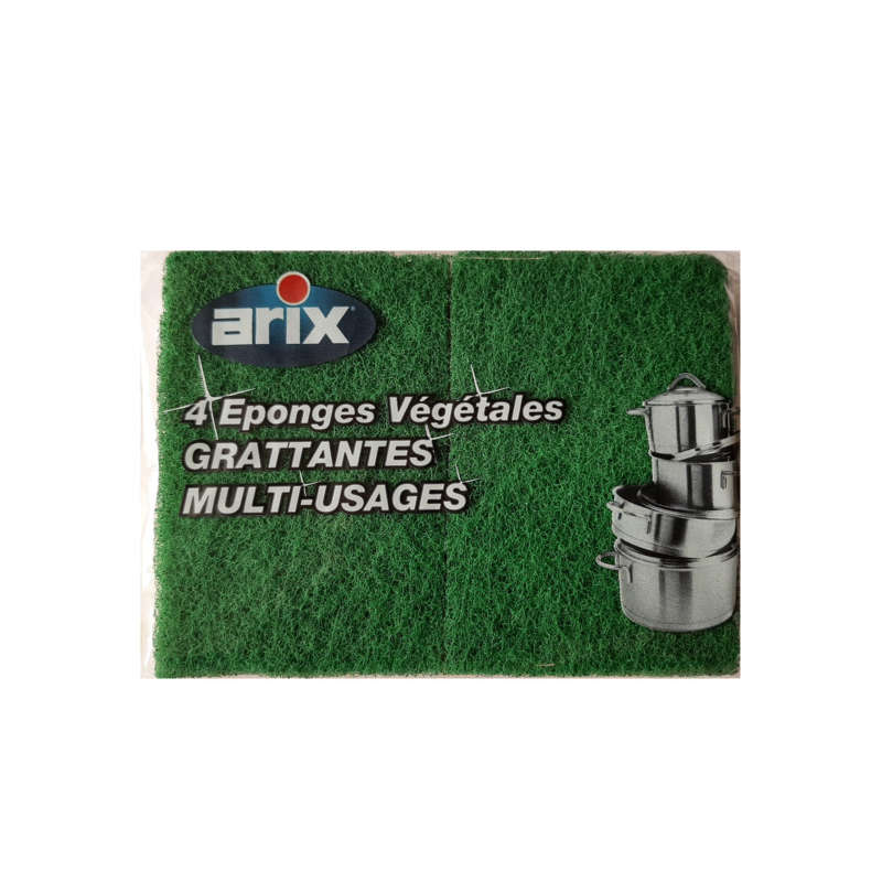 Arix Éponges Végétales Grattantes Multi-Usages x4 Arix Éponges Végétales Grattantes Multi-Usages x4