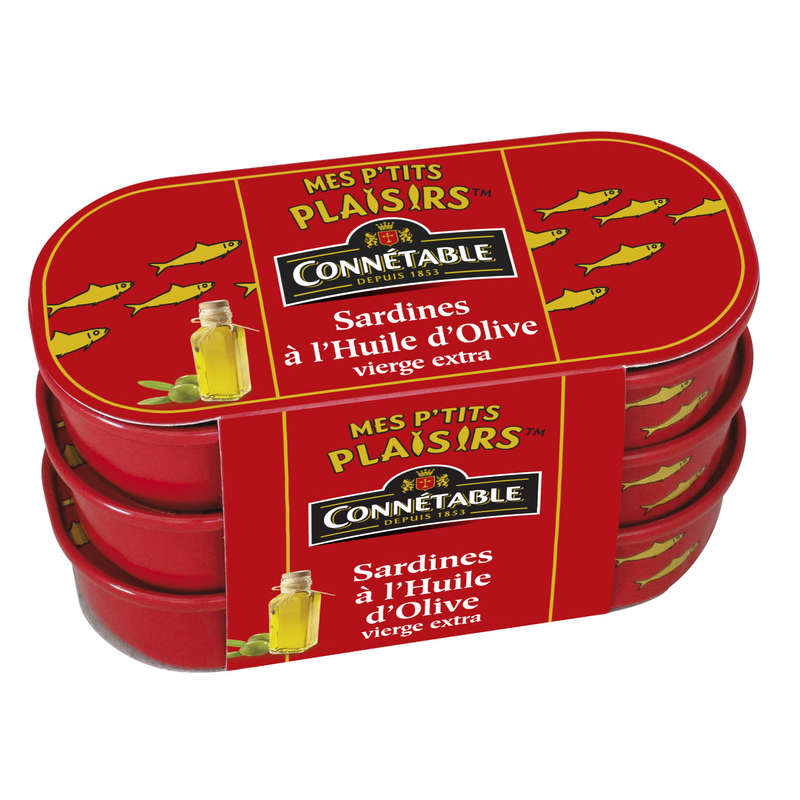 Connétable Sardines À L'Huile D'Olive 3x41g Connétable Sardines À L'Huile D'Olive 3x41g