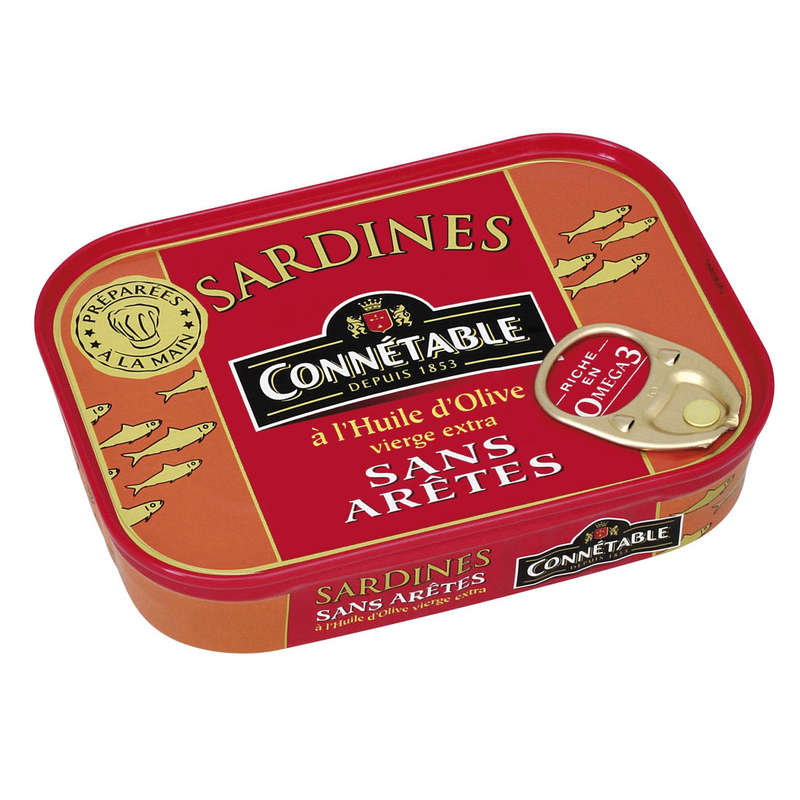 Connétable Sardines Sans Arêtes À L'Huile D'Olive 115g Connétable Sardines Sans Arêtes À L'Huile D'Olive 115g