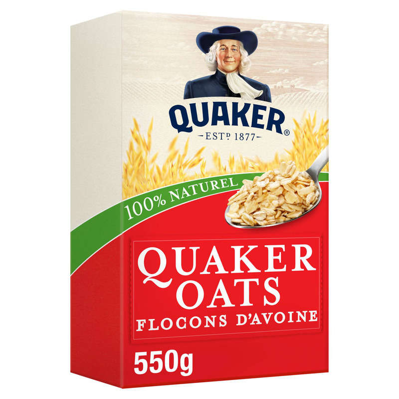 Quaker Oats Flocons d'avoine complète 550g Quaker Oats Flocons d'avoine complète 550g