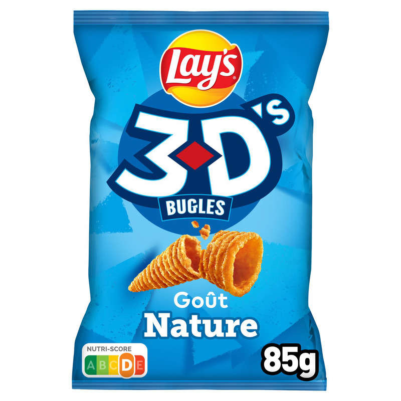 Lay's 3D's Bugles Biscuit Apéritif Goût Nature 85g Lay's 3D's Bugles Biscuit Apéritif Goût Nature 85g