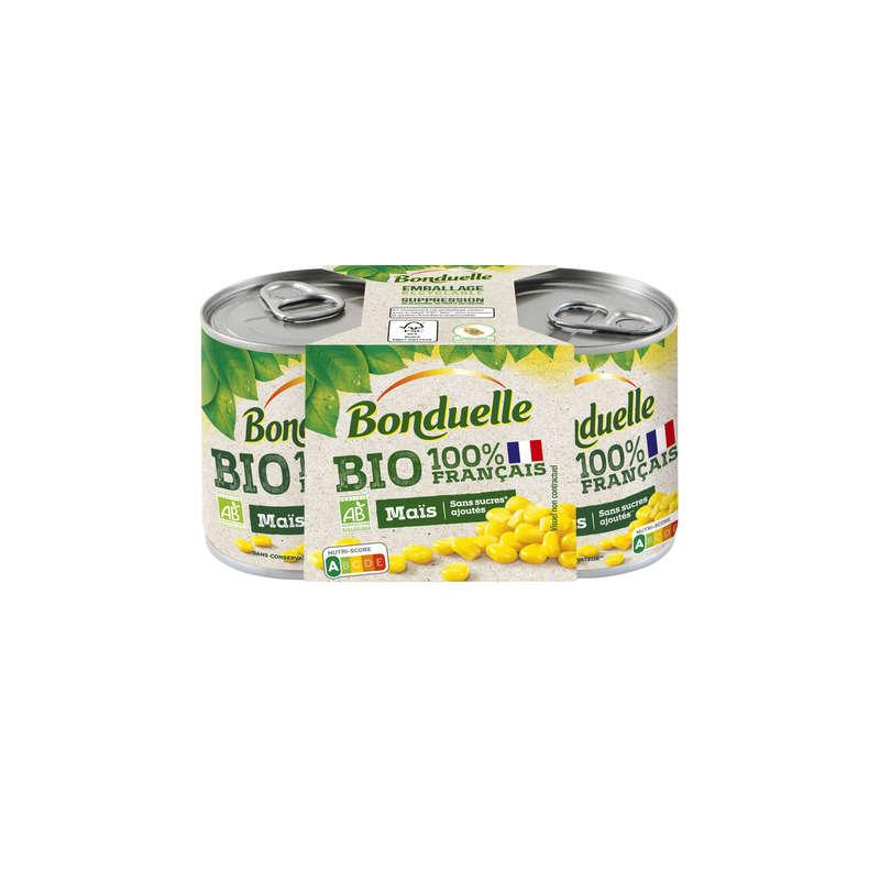 Bonduelle Maïs sans sucres ajoutés Bio 2x140g Bonduelle Maïs sans sucres ajoutés Bio 2x140g