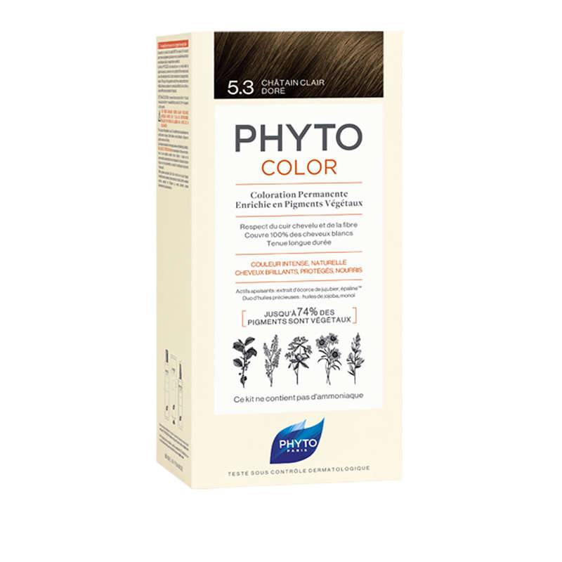 Phytosolba Phytocolor Coloration Permanente 5.3 Chatain Clair Doré Phytosolba Phytocolor Coloration Permanente 5.3 Chatain Clair Doré