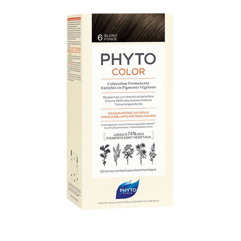 Phytosolba Phytocolor Coloration Permanente 6 Blond Foncé Phytosolba Phytocolor Coloration Permanente 6 Blond Foncé