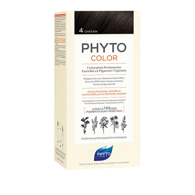 Phytosolba PhytoColor Coloration Permanente Coloration 4 Châtain Phytosolba PhytoColor Coloration Permanente Coloration 4 Châtain