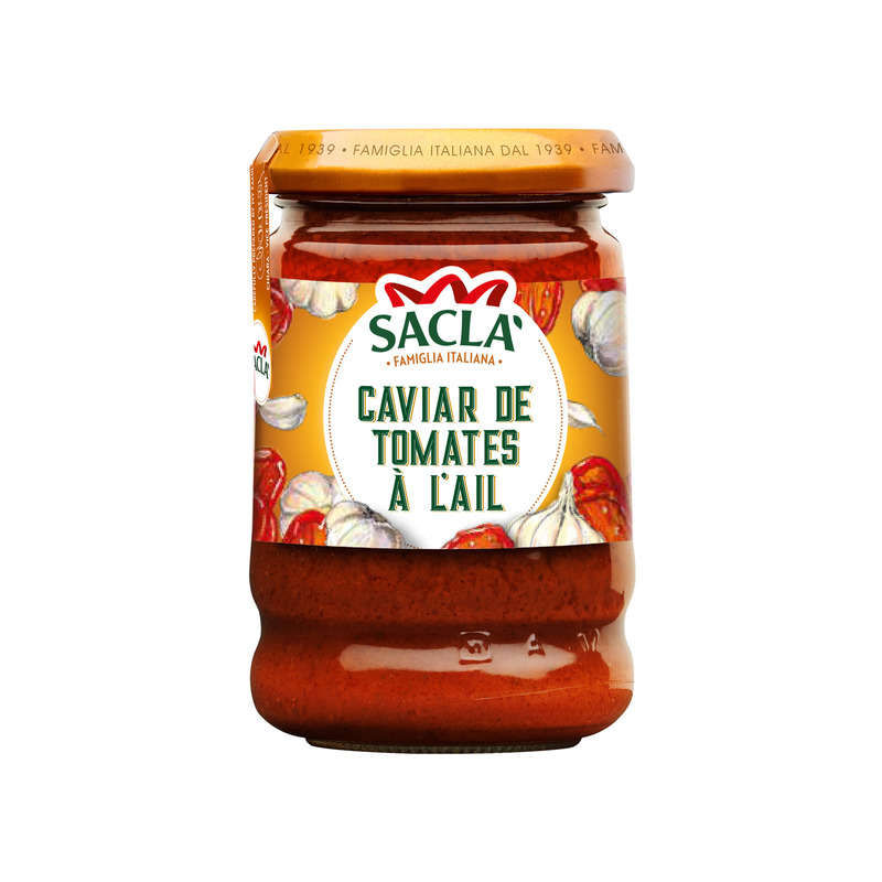 Sacla Sauce Caviar de tomates à l'ail 190g Sacla Sauce Caviar de tomates à l'ail 190g