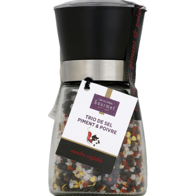 Monoprix Gourmet Trio de Sel Piment & Poivre 140g Monoprix Gourmet Trio de Sel Piment & Poivre 140g
