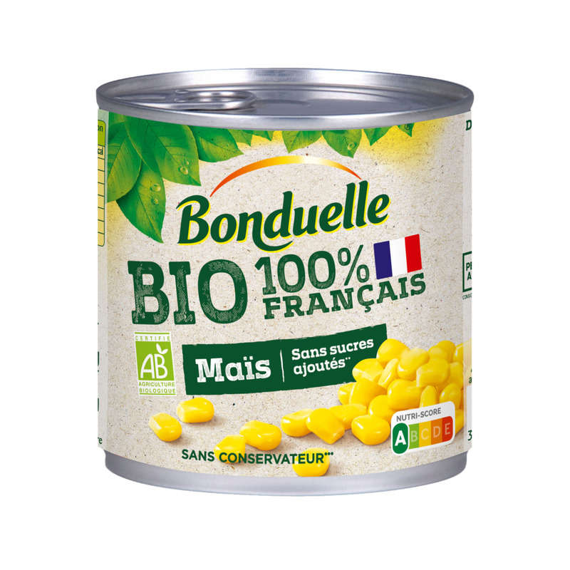 Bonduelle Maïs sans sucre ajouté Bio 285g Bonduelle Maïs sans sucre ajouté Bio 285g