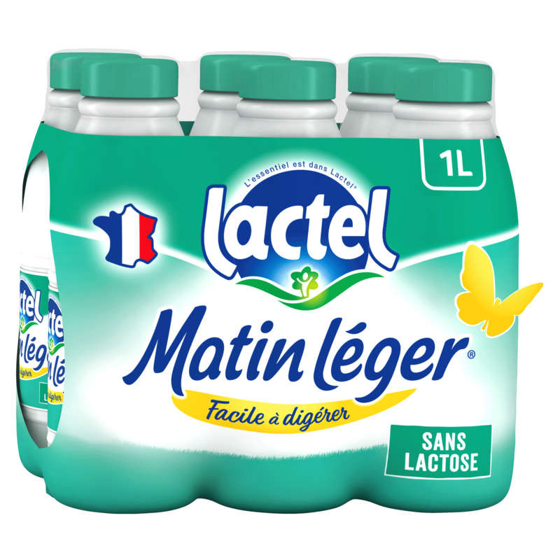 Matin Leger Lait Écrémé Sans Lactose 6x1L Matin Leger Lait Écrémé Sans Lactose 6x1L