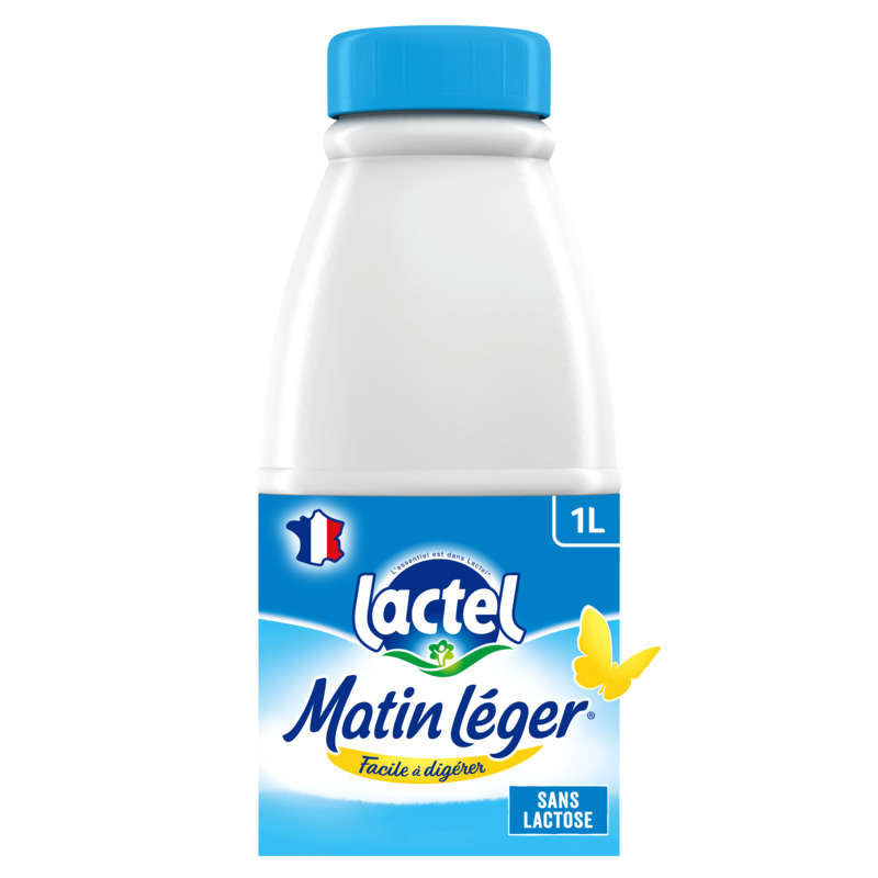 Matin Léger de Lactel à 1.2 % de m.g. UHT bouteille 1 L Matin Léger de Lactel à 1.2 % de m.g. UHT bouteille 1 L
