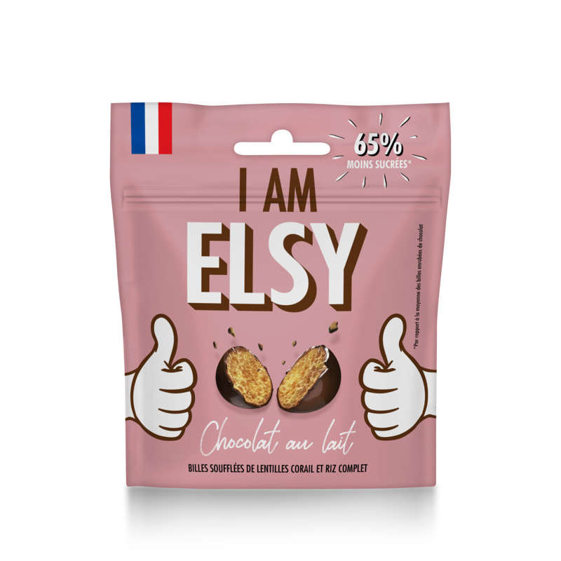 Elsy I Am Bonbons Chocolat lait Lentille Corail Riz 50g Elsy I Am Bonbons Chocolat lait Lentille Corail Riz 50g
