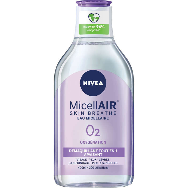 Nivea Eau micellaire visage 0%, peaux sensibles 400ml Nivea Eau micellaire visage 0%, peaux sensibles 400ml