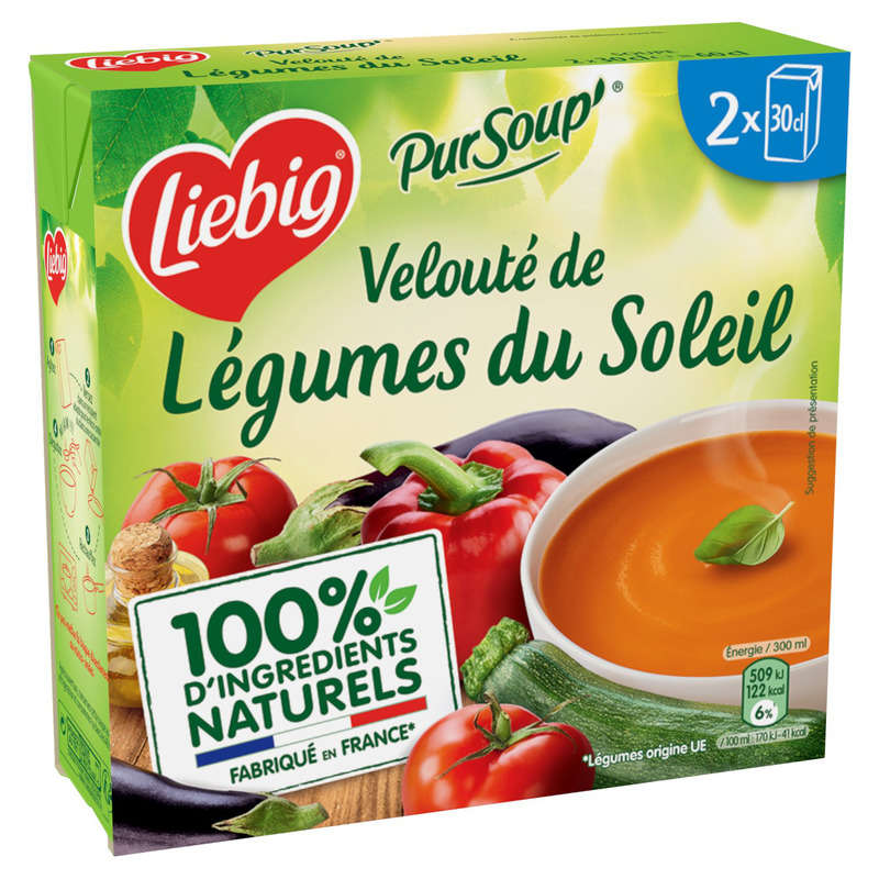 Liebig PurSoup' Velouté de légumes du soleil 2x30cl Liebig PurSoup' Velouté de légumes du soleil 2x30cl