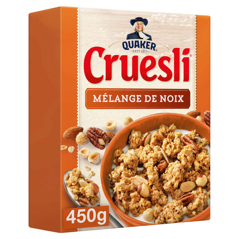Quaker Cruesli Céréales Mélange De Noix 450g Quaker Cruesli Céréales Mélange De Noix 450g