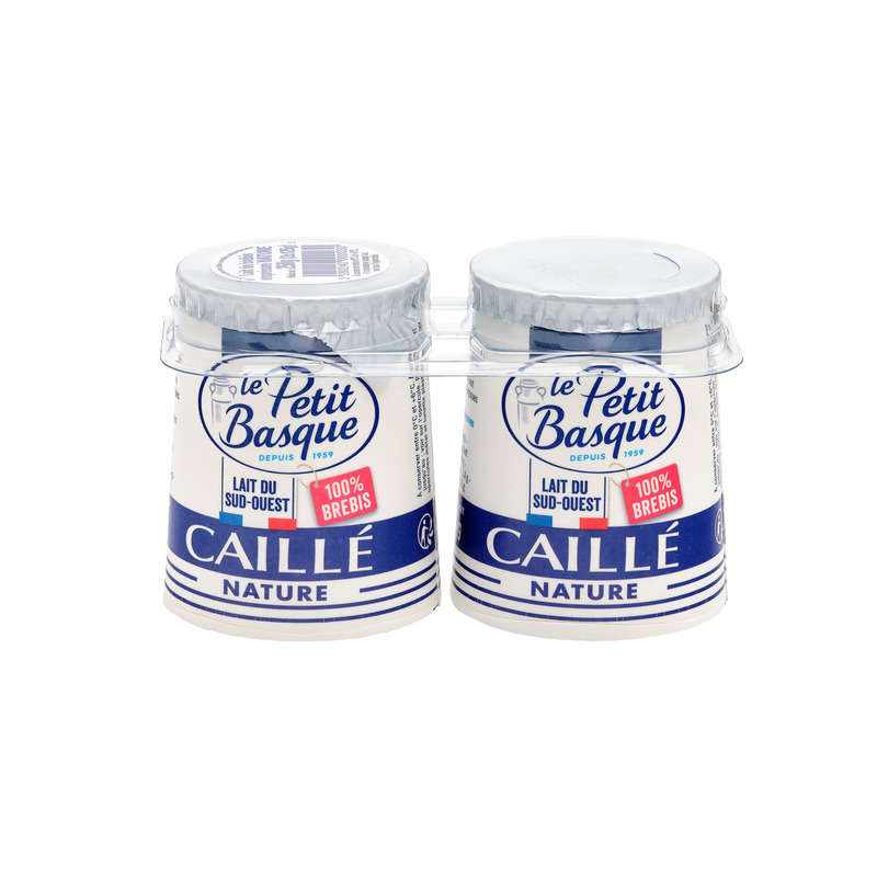 Le Petit Basque Caillé De Brebis Nature 2x125g Le Petit Basque Caillé De Brebis Nature 2x125g