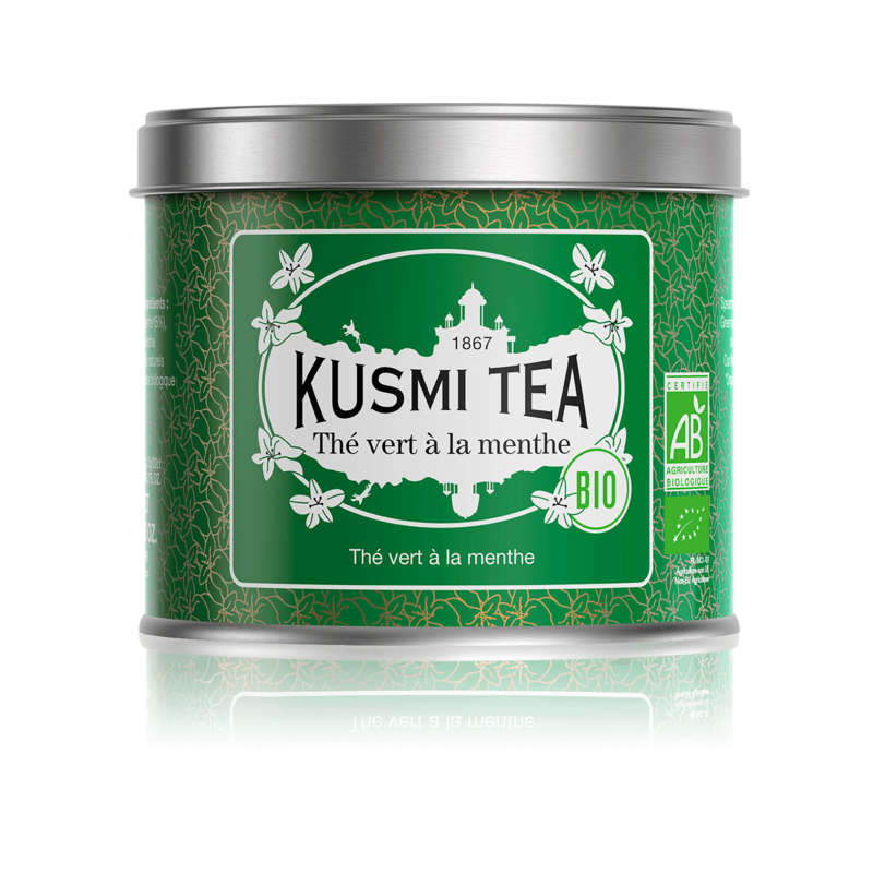 Kusmi Tea Thé Vert Menthe Bio 100g Kusmi Tea Thé Vert Menthe Bio 100g